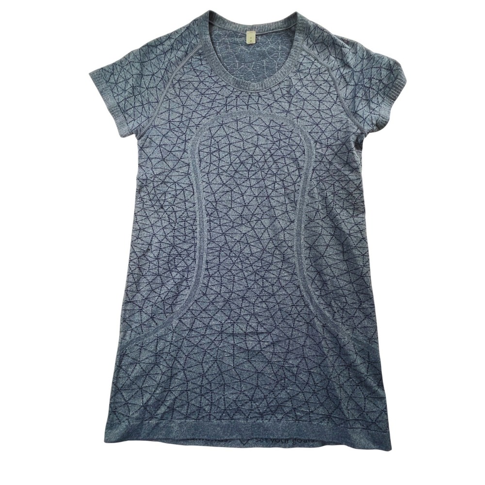 Lululemon Womens 8 Swiftly Tech Dusty Diamond Special Edition Blue Short Sleeve